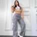 High-Waisted Cargo Pants Women's Wide Leg Multi-Pocket Streetwear Pants – Utility Chic (Black, Grey, Light Brown)_ecoleips.com
