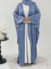 Effortless Elegance: Women's Solid Color Long Sleeve Dress With Open Front For Travel & Daily Wear_ecoleips.com