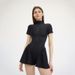 European And American Cross-border Summer New Women's Clothing Round Neck Solid Color Short-sleeve Zippered Short_ecoleips.com