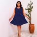 Women's Clothing Round Neck Sleeveless Polka Dot Loose Large Swing Ruffle Dress_ecoleips.com