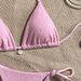 Women's Sexy Bikini Set – Adjustable Triangle Top & High-Cut Thong Bottom | Minimalist Swimwear For Beach & Pool_ecoleips.com
