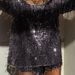 Trendy Fashion Sequined Draped Tassel Pant Set Long Sleeved Top And Shorts European American Style Cross Border Spring Autumn_ecoleips.com