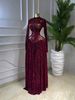 New Arrival Women's Slimming Long Dress round Neck Long Sleeve Printed Fashionable European And American Style_ecoleips.com
