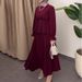 Women's Fashion High Waist Slim Long Skirt With Round Neck Lantern Sleeve Top Set European American Style Lotus Leaf Hem_ecoleips.com