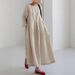 Flowy Printed Long Sleeve Maxi Dress – Oversized Fit, Round Neck, Boho Chic_ecoleips.com