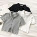 Women's Clothing New Zipper Polo Collar Short Sleeved Shirt Female Summer Slim Fit Thin Thread Short Shoulder Top Trend_ecoleips.com