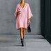 Women's Clothing Women's High-End Minimalist V Neck Cape Dress Style Loose Fit Fashionable Design For Formal & Casual For Women_ecoleips.com