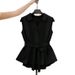 Women's Clothing Summer Light Blue Women's Elegant Pleated Sleeveless Shirt With Collar And Belted Style Cross Border E-commerce_ecoleips.com