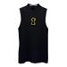 Elegant Women's Top 2025 New Style Commuter Stand Collar Metal Decor Base Knitted Vest For Women Autumn_ecoleips.com