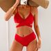 Women's Clothing New Bikini Solid Color Lace Sexy Bikini Split Swimsuit_ecoleips.com