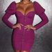 sexy chest-wrapped long-sleeved hot style hot style hip-covering dress_ecoleips.com