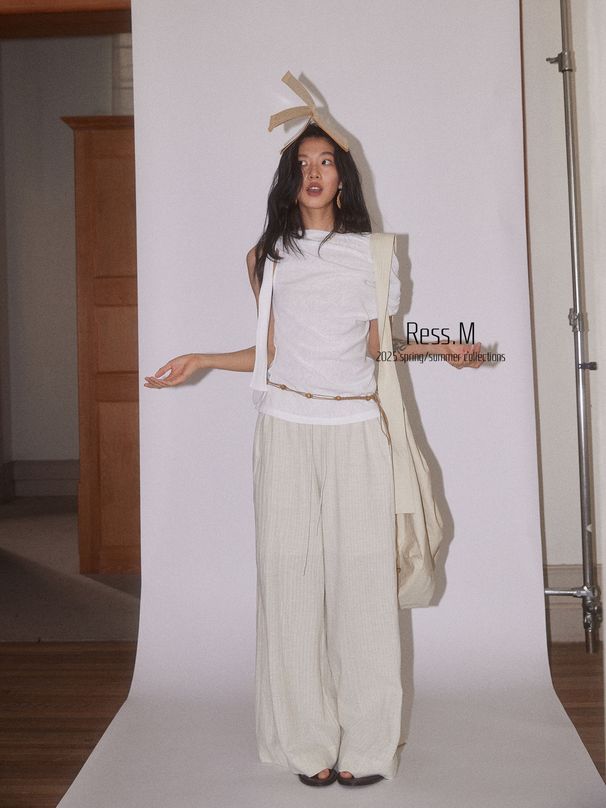 Ress. M Thirteen Elements Simple Irregular Multi Wear Style Stylish Small Shirt Tank Elegant Tie Up Top_ecoleips.com