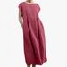 Solid Color Sleeveless Loose Pocket Dress_ecoleips.com