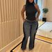 Y5270 European And American Women's Fashion Retro Fringed High-waisted Straight-leg Jeans_ecoleips.com