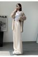 White Glutinous Rice Pants Women's Autumn And Winter 2025 New Drape Casual Loose Lazy Velvet Wide-leg Pants_ecoleips.com