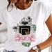Independent Brand Tops, Letter-print High-heeled Shoes, Women's Short-sleeve T-shirts_ecoleips.com