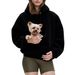 Oversized Hooded Fleece Sweatshirt – Unisex Cozy Pullover With Pet Pocket, Longline Streetwear (7 Colors, S-Xxl)_ecoleips.com