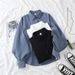 Women's Clothing White Lantern Sleeve Shirt For Women Unique Design Loose Fit Long Sleeve Collared Top Slimming Elegant New Style_ecoleips.com