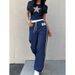 Women's Clothing Casual Pants Summer Versatile Straight Drape Loose Wide Leg Long Pants_ecoleips.com