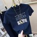 Women's Clothing Women's Style Oversized T-Shirt Grape Purple Pure Cotton Short Sleeve Mid Length Loose Fit Slimming Youthful Top_ecoleips.com