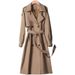 Windbrakr For Womn, Mid-Lngth, 2025 Nw Fashion, Autumn High-End Fl, Elgant Slimming Ovr-th-Kn Coat, Plus_ecoleips.com