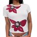 This Short-Sleeved T-Shirt Features A Floral Print With An American Retro Island-Inspired Design, Perfect For Women In S_ecoleips.com