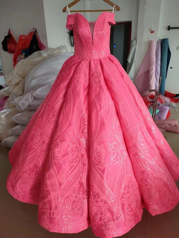 Wedding Dress Evening Dress Palace Elegant One Shoulder Ball Performance Tutu Skirt Red Toast Dress_ecoleips.com