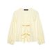 Women's Clothing Striped Poplin Round Neck Shirt For Women With Bow Decoration Spring Fashionable Top For Formal & Casual For Women_ecoleips.com