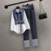 Women's Spring New Slimming Fashionable Age-reducing Shirts And Street Jeans_ecoleips.com