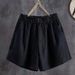 Suitable For All Seasons Cotton Linen Thin Women's Shorts Summer, Loose Fit, High Waist, Slimming, Versatile, Five-Point Length, Suitable For_ecoleips.com