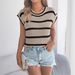 Real Shot Of 2026 Spring-summer Color-blocked Striped Casual Loose Knit Top. Independent Website Xun Cross-border_ecoleips.com