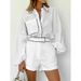 French-Style Commuter Chic White Set, Summer Cotton With A Subtle British Feminine Touch_ecoleips.com