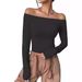 Top, T-shirt, Spicy Girl, Sexy Long Sleeve, One Shoulder Hoodie, Undercover, Women's High End_ecoleips.com
