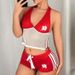 Women's Clothing Summer New Women's Fashion Letter Printing Pocket Stitching Knitted Vest Two Piece Suit_ecoleips.com