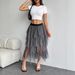 Women's Clothing Irregular Mesh Gauze Skirt For Women High Waist Mid-Length Slimming Versatile Spring New_ecoleips.com