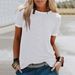 Women's Clothing Summer New Women's Custom Z Bottoming Shirt Tops Loose Round Neck Short Sleeve T Shirt_ecoleips.com
