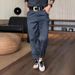 Women's High Waist Straight Leg Pants – Classic Versatile Trousers For Work & Casual (Sea Blue/Black/Greyish/Dark Brown/White/Olive Green)_ecoleips.com