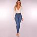 Women's Clothing High Waist Stretch Slim Fit Denim Pants_ecoleips.com