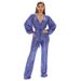 Women's New Fashion Sexy V-Neck Sequin Jumpsuit Wide-Leg Long Pants_ecoleips.com