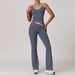 Women's Clothing Cross High Waist Sports Suit Female Contrast Color Backless Tight Nude Yoga Suit Running Fitness_ecoleips.com