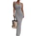 Women's Clothing Tight Dress Sleeveless Temperament Dress Long Skirt_ecoleips.com