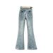 Women's Clothing Women's Slim Fit Flared Jeans High Waist Stretch Rhinestone Extended Pants Trendy Fashion Slimming Style_ecoleips.com