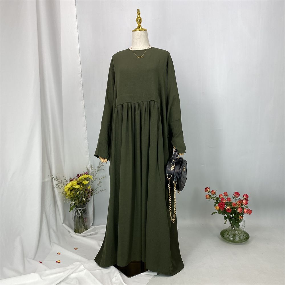 Fashion Maxi Shiny Elegant Long Batwing Sleeve Dress_ecoleips.com