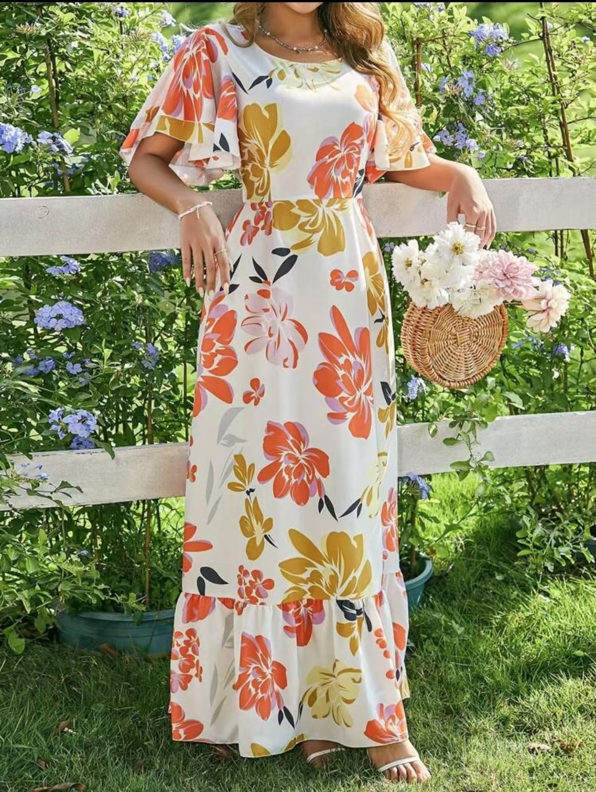 2025 Summer New European And American Women's Floral Art Print Elegant Dress_ecoleips.com