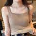 Fleece-lined Thickened Warm Camisole For Women, 2025 Autumn And Winter New Style, Slim-fit, Flattering, Conceals Side_ecoleips.com