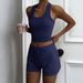Women's Clothing Summer Casual Set American Style Tank Top & Sports Shorts Commuter Look Lightweight Polyester Suit For Spring/Autumn_ecoleips.com