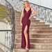 Women's Clothing New Evening Dress For Women, Banquet, Temperament, Slimming, Daily V Neck, Sequined, Slit Dress_ecoleips.com