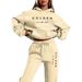 Women's Long Sleeve Letter Sweatshirt Casual Comfortable Sportswear Polyester Fiber Autumn Top_ecoleips.com