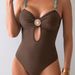 New 2025 Solid Color One Piece Swimsuit Cross Border Women's Beachwear for Hot Springs Suitable Foreign Trade Huludao_ecoleips.com
