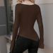 Voya Women's Sexy Hot Girl With A Cinched Waist To Show Off Her Thinness, Irregular Hem, Bottom Layer, Shirt, Top For Women_ecoleips.com